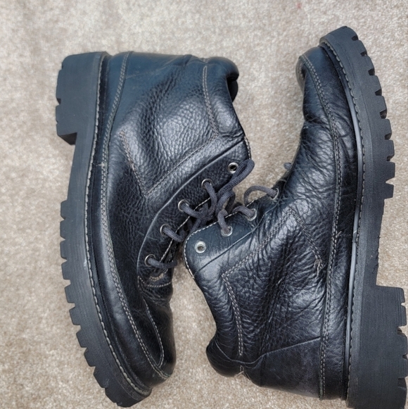 RJ COLT black leather men vintage boots 10.5 main image 9